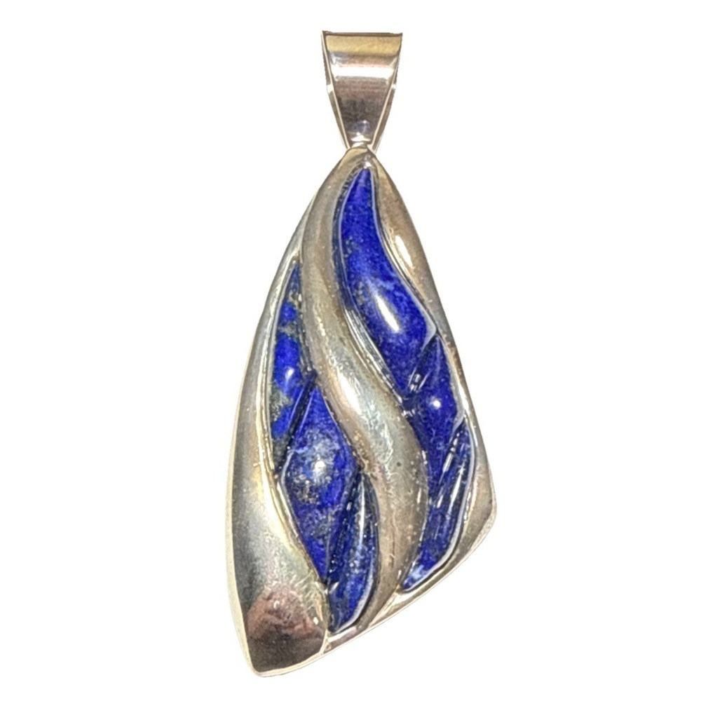 Jay King DRT Lapis Lazuli Sterling Silver Necklace‎ Pendant J12-10